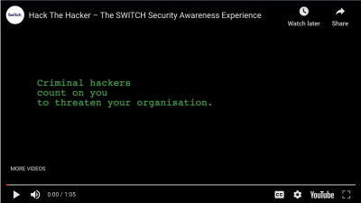Hack The Hacker – The Switch Security Awareness Experience