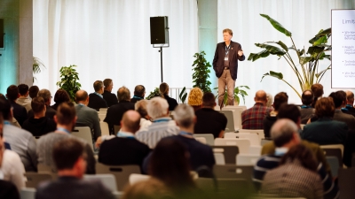 Hanns Lubich speaking at Domain pulse 2026