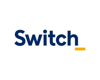 The new switch logo with orange "bridge"