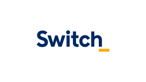 The new switch logo with orange "bridge"
